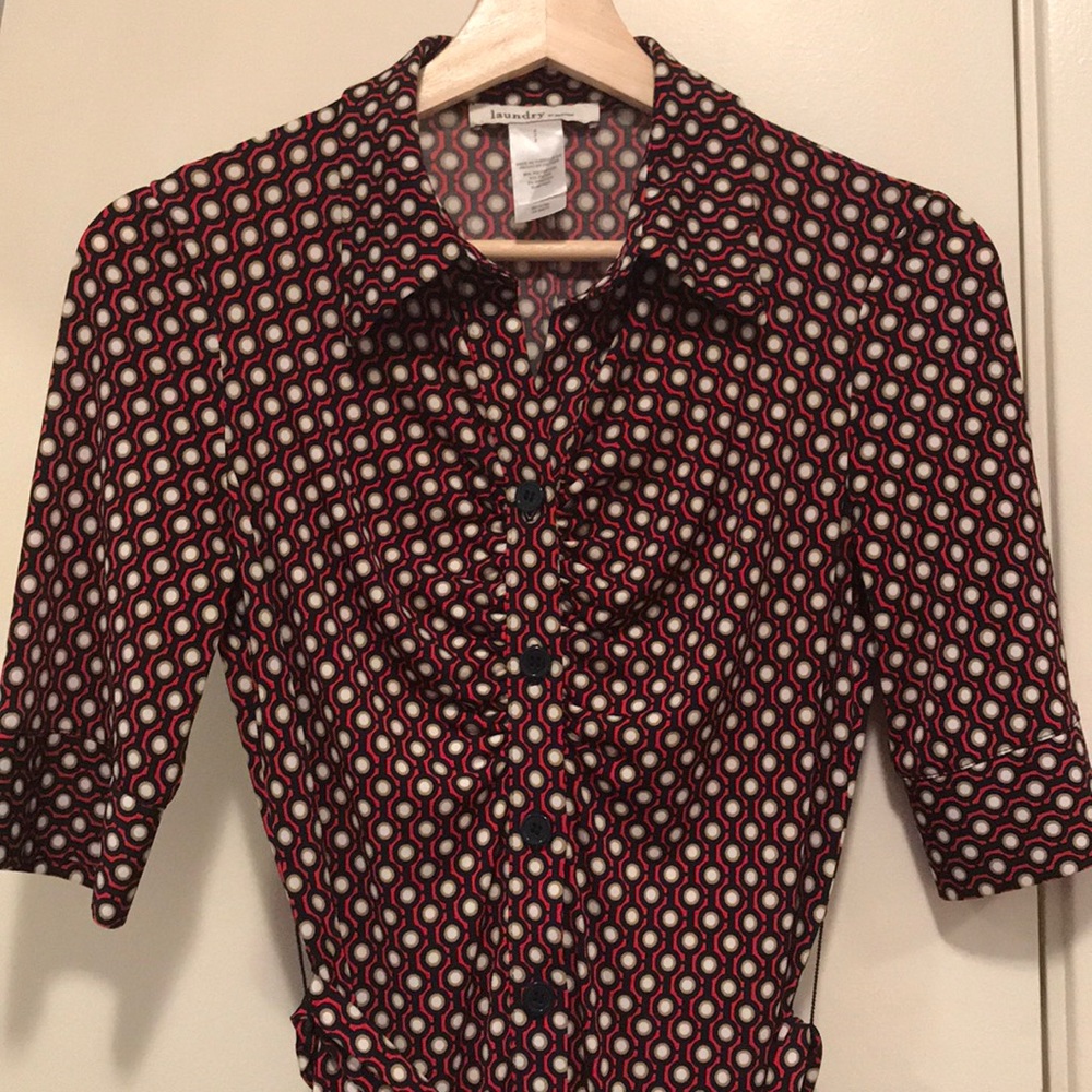 Mod Pattern Shirt Dress - Picture 2 of 6